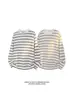 Novedad Otoño 2026 Estilo Hong Kong Blanca Talla Grande Rayas Cuello Redondo Camiseta M-5X HT26727-TeP26