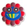 Hebilla para zapatos de la serie de flores de arcoíris fluorescentes, fiesta navideña, plástico PVC, gota, flor para zapatos, transfronterizo, superventas, zapatos con agujeros di
