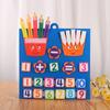 Tablero de aprendizaje de fieltro para niños, juguetes educativos sensoriales para los dedos, bricolaje, educación temprana creativa, aprendizaje de aritmética, tablero de fieltro