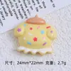 Pastel Lindo de Tintín Juguete de Comida Dibujos Animados DIY Accesorios para Joyería Pegamento de Crema Resina Pequeños Accesorios Hebilla para Zapato con Agujero Material