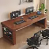 Mesa de Computador Mesa de Desktop Quarto Casa Mesa Longa de Tira Mesa para Duas Pessoas Mesa de E-sports Estudo Mesa com Placa Grande Mesa de Escritório Bancada de Trabalho