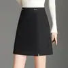 Saia justa de cor sólida, moderna e versátil, para mulheres, novo estilo outono 2026, saia curta elegante e que afina, de cintura alta, para o trabalho