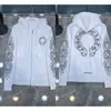 Moletom Chrome Hearts Novo 2025 Transfronteiriço com Design de Cruz, Casaco com Zíper Unissex Casual de Caimento Solto