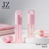 Pedido Jinze: Tubo Redondo con Tapa Irregular, Varilla de Cepillo Gruesa/Fina, Se Puede Colgar con Cadena, Tubo para Brillo de Labios, Material de Empaque de Plástico