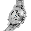 Jaragar Moda Casual Europea y Americana para Hombre Banda de Acero Tourbillon Reloj Mecánico Totalmente Automático Otro