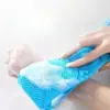 Potente toalla de baño exfoliante para frotar la espalda y eliminar suciedad y células muertas de la piel, adecuada para adultos, práctica toalla de baño larga