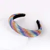 Diadema nueva transfronteriza para mujer, diadema barroca europea y americana con pedrería, accesorios para el cabello, diadema de esponja con estampado de leopardo, tocado