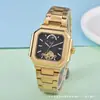 2025 Atravessando Fronteiras Aliexpress Fornecimento de Relógio Mecânico Masculino Estilo Casual Quadrado Moda Baida Watch Dropshipping