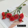 Lilian 7 cabeças borda queimada pequena rosa flor artificial flor de casamento cena de arte decoração decoração de flor de rosa camélia flor falsa