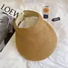 Visera de Paja Raffia para el Sol Estilo Coreano Estilo Ins Protección UV Ala Ancha Sombrero de Sol para Mujer