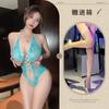 Mei atrair Jia novo macacão de renda sem decote perspectiva cintura apertada sexy lingerie tentação feminina