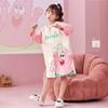 Camisón de niña de algodón de verano, nuevo camisón infantil transpirable de manga larga para tallas medianas y grandes, ropa de casa para niña, camisón bonito