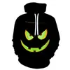 Sudadera con capucha de moda casual para hombre y mujer, estampado digital 3D de calabaza de Halloween, comercio exterior europeo y americano, primavera y otoño 2023