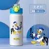 Taza Termo de Acero Inoxidable 316 de Grado Alimenticio con Dibujos de Oso Fresa para Niños, Taza para Beber Agua Portátil para Exteriores, Botella de Agua Deportiva