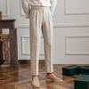Comércio Exterior Calças Casuais Masculinas Britânicas para Deslocamento Anti-rugas Comprimento no Tornozelo Versátil Retrô Designer Nicho Calças da Moda