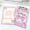 Nuevo Bloc de Notas Adhesivas Estilo Portapapeles de Dibujos Animados My Melody con Páginas de Colores, Cuaderno de Notas Portátil para Notas y Mensajes