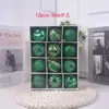 Decoraciones Navideñas Temu 12 Piezas/6cm Cartón Forma Especial Pintado Set Bola Árbol de Navidad DIY Atmósfera Decorativa