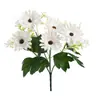 Buquê de flor artificial Margarida Africana de cinco pétalas, peça única, decoração suave realista de alta qualidade para casamentos, decoração de casa, fotografia, parede de flores e flores artificiais para paisagismo