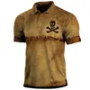 Estação Independente de Comércio Exterior Camiseta Masculina Popular Europeia e Americana Verão Masculina Camiseta ao Ar Livre Solta Gola Polo Manga Curta Moletom