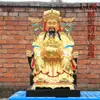 Buda Dios de la Riqueza Plástico Reforzado con Fibra de Vidrio Resina Decoraciones de Templo Budista 88cm 1.3m 1.6m 1.8m Ropa Roja