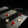 Pulsera de Cuatro Hojas con Circonita Micro-Pavimentada Kanaminia Estilo Coreano de Alta Gama Versátil Nueva Pulsera 2023 para Mujer