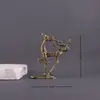 Enfeites de Cervo Sika em Latão Puro, Um Cervo Tem Você, Você Será Promovido na Decoração de Artesanato para Mesa de Escritório em Casa