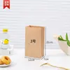 Bolsas de Papel Kraft Engrosado a Prueba de Aceite, Bolsas de Empaque de Grado Alimenticio, Bolsas de Papel Desechables a Prueba de Humedad para Snacks, Empaque para Llevar