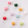 Contas de canto coloridas transparentes de 16 mm, contas redondas de acrílico, contas soltas multifacetadas, acessórios para pulseira DIY, corrente de celular