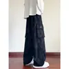 Pantalones Cargo Tie-Dye para Hombre, Estilo Otoño, Bolsillos Grandes, Estilo High Street Americano, Corte Holgado, Pantalones Deportivos Versátiles de Pierna Recta