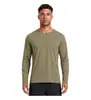 Camiseta Deportiva de Cuello Redondo Otoño Invierno para Hombre, Sensación Fresca, Protección Solar, Camiseta Deportiva para Exteriores, Ciclismo, Secado Rápido, Manga Larga Deportiva