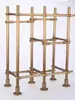 Prateleira de Armazenamento Redonda de Tubo de Liga de Alumínio Minimalista e Luxuosa, Prateleira Suspensa, Coluna Decorativa de Exibição de Piso, Estante