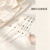 Pulsera Minimalista de Ágata y Concha de Doble Capa de Estilo Romano Europeo y Americano, Joyería de Acero de Titanio con Diseño Nicho de Jade Minimalista Estilo Ins 18K