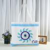 Bolsa de lona personalizada con logotipo impreso de fábrica, gran capacidad, gruesa, portátil y ecológica, para compras