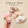 Chinelos de Algodão de Porquinho para Inverno, Casa para Meninas EVA Quente Antiderrapante Fofo Cordeiro Pai-Filho Sapatos de Algodão para Meninos