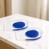 Almofada de silicone PU transparente multicolorida para aumentar a altura do salto, confortável, transparente, desodorante, esportiva, absorvente de choque, palmilha com calcanhar côncavo-convexo