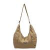 Bolsa de Ombro Feminina de Grande Capacidade para Deslocamento na Moda 2025 Nova Casual Mais Fácil de Combinar Bolsa Tote Estilo Coreano Bolsa de Axila Bolsa Croissant