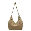 2026 Bolso Croissant Nuevo de Moda Casual de Gran Capacidad, Ligero y Sencillo, Hecho de Tela Lavada, Versátil para el Viaje Diario, Bolso Cruzado de Hombro Único
