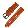 Correa de Reloj de Cuero Curtido Vegetal Personalizada de Fábrica, Accesorios de Reloj con Textura de Grano, Hebilla de Pasador de Acero Inoxidable, Correa de Reloj Apple con Pasadores de Liberación Rápida