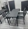 Mesas y Sillas de Exterior, Terraza de Patio, Mesas y Sillas de Madera Plástica Anticorrosión, Combinación de Mesa y Silla para Balcón, Silla de Ocio para Cafetería de Jardín Exterior