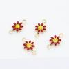 Mini margaritas de oro real bañadas en cobre, colgantes individuales y dobles, joyería artesanal, pendientes, collares, pulseras, accesorios.