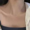 Collar de Plata de Ley S925 para Mujer, No se Desvanece, Cadena para Suéter de Verano y Primavera de Nicho Lujosa Ligera de Alta Gama, de Moda