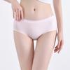 Roupa Íntima Modal Sem Costura Feminina Seda de Amora Antibacteriana Meninas Tamanho Grande Cintura Média-Alta Feminina Atacado Vermelho Verão Xadrez