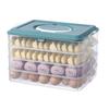 Caixa grande para bolinhos de massa Caixa de armazenamento para refrigerador doméstico Caixa para bolinhos de massa ultracongelados Caixa para conservar ovos wonton Caixa para conservar frescos Multicamadas empilhável
