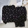 Pijama de Hielo de Seda Otoñal Nuevo Transfronterizo para Mujer, Pantalones de Manga Larga, Ropa de Casa Suelta Fina de Celebridad de Internet, Trajes de Seda que se Pueden Usar Afuera
