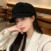 Boina gruesa de algodón estilo coreano para mujer, nuevo modelo de otoño e invierno, adecuada para circunferencia de cabeza grande, hace que la cara se vea más pequeña, gorra de plato de pintor
