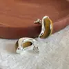 Aretes de Ojo de Tigre Azul Tinta, Estilo Retro de Moda, Sensación de Alta Gama, Chapado en Cobre Plateado, Diseño Único, Aretes Ovalados para Mujer