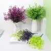 Flor de Campana Eucalipto Rosa Flor Artificial Hoja de Dinero Plástico Sauce Almirante Boda Decoración de Jardinería Flor Falsa Mayoreo