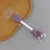 Pincel de silicone para máscara facial de dupla extremidade, bastão de escova para lavar o rosto, bastão para misturar e aplicar máscara de argila, bastão de escova de uso duplo, cabeça de borracha macia TPR, escova de limpeza