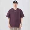 2025 Nueva Camiseta de Verano de Manga Corta para Hombre Bordada Simple Color Puro Versátil Manga Camiseta Holgada Talla Grande Top Trendy