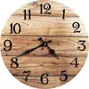 Reloj de Pared de Troncos de Madera Transfronterizo Simple Nórdico Silencioso para Sala de Estar Reloj Decorativo para el Hogar de Moda Venta al por Mayor